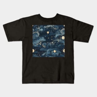 Step into a Celestial Dream: Introducing Our Captivating 'Starry Night' Collection! Kids T-Shirt